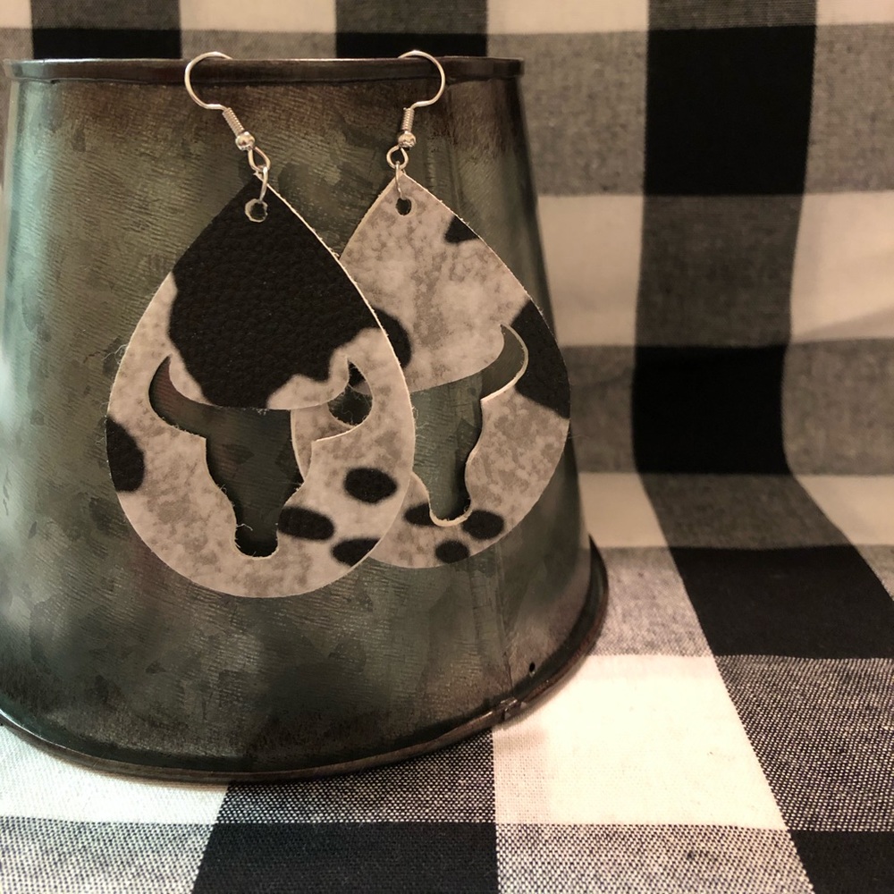 Cow Print Steer Cut out $12
